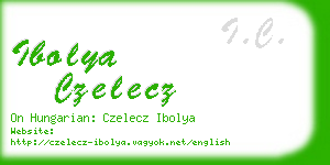 ibolya czelecz business card